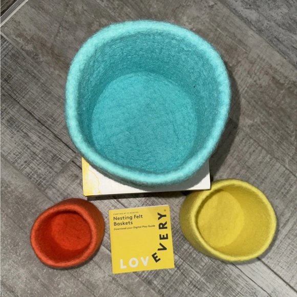 Lovevery Nesting Felt Baskets Montessori Stacking - Picture 2 of 4
